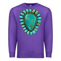 Purple western gemstone turquoise Premium Sweatshirt - Artiststas