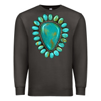 Smoke western gemstone turquoise Premium Sweatshirt - Artiststas