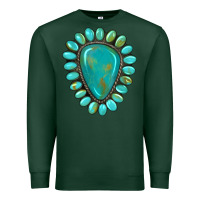 Sports Green western gemstone turquoise Premium Sweatshirt - Artiststas