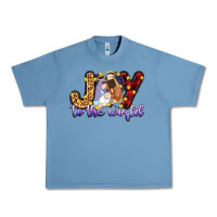 Pebble Blue joy to the world Urban Heavy Tee - Zillion Design Studio