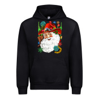 Black Cowboy Santa Urban Hoodie - NancyCooperArtShop