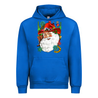 Cobalt Cowboy Santa Urban Hoodie - NancyCooperArtShop