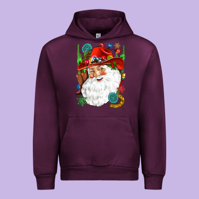 Cowboy Santa Urban Hoodie Designed By Nancycooperartshop