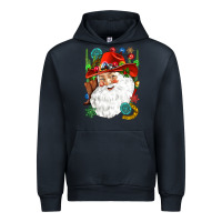Navy Cowboy Santa Urban Hoodie - NancyCooperArtShop