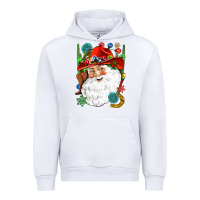 White Cowboy Santa Urban Hoodie - NancyCooperArtShop