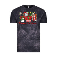 Cloud Black merry christmas truck Vintage Tee - MaliasSmallBusiness