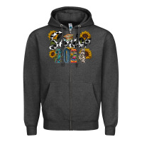 Charcoal Heather senior 2024 Zipper Hoodie - RacoonDesign