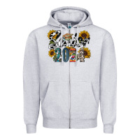 Heather Grey senior 2024 Zipper Hoodie - RacoonDesign
