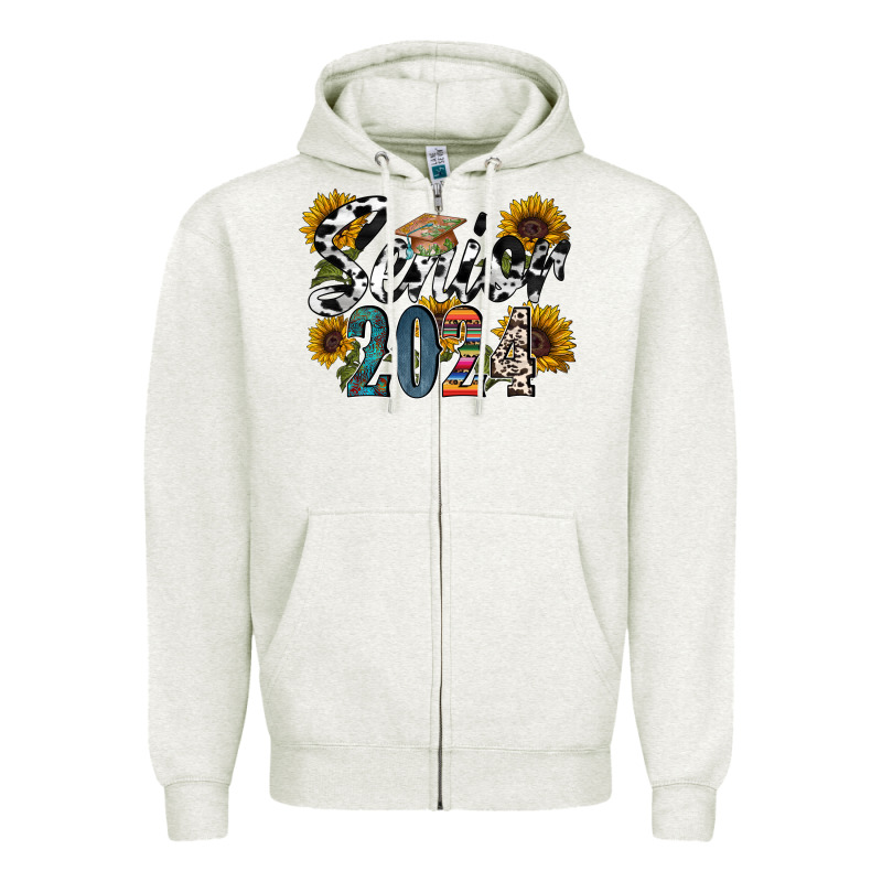 Senior 2024 Zipper Hoodie by RacoonDesign | Teevron