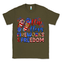 Army Green flip flops fireworks and freedom Classic Tee - Zillion Design Studio