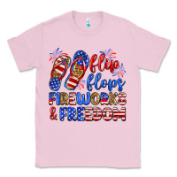 Bubblegum Pink flip flops fireworks and freedom Classic Tee - Zillion Design Studio