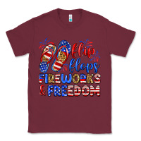 Burgundy flip flops fireworks and freedom Classic Tee - Zillion Design Studio
