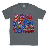 Charcoal Heather flip flops fireworks and freedom Classic Tee - Zillion Design Studio