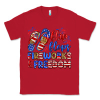 Red flip flops fireworks and freedom Classic Tee - Zillion Design Studio