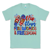 Seafoam flip flops fireworks and freedom Classic Tee - Zillion Design Studio