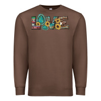 Chestnut western gemstone sunflowers serape leopard turquoise love Premium Sweatshirt - Artiststas