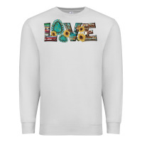 Dove Grey western gemstone sunflowers serape leopard turquoise love Premium Sweatshirt - Artiststas