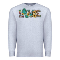 Heather Grey western gemstone sunflowers serape leopard turquoise love Premium Sweatshirt - Artiststas