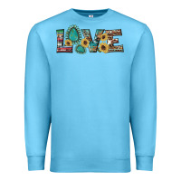 Ocean Blue western gemstone sunflowers serape leopard turquoise love Premium Sweatshirt - Artiststas