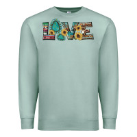 Seafoam western gemstone sunflowers serape leopard turquoise love Premium Sweatshirt - Artiststas