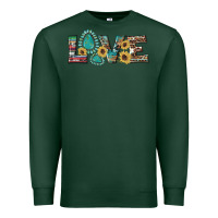 Sports Green western gemstone sunflowers serape leopard turquoise love Premium Sweatshirt - Artiststas