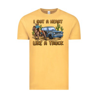 Vintage Mustard i got a heart like a truck Vintage Tee - MaliasSmallBusiness
