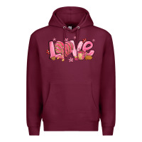 Burgundy love mexican conchas valentines day Premium Hoodie - MaliasSmallBusiness