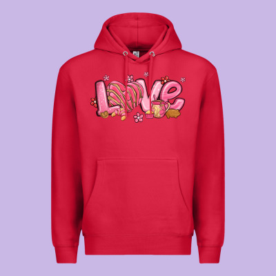 Love Mexican Conchas Valentines Day Premium Hoodie Designed By Maliassmallbusiness