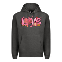 Charcoal Heather love mexican conchas valentines day Premium Hoodie - MaliasSmallBusiness