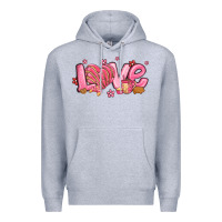 Heather Grey love mexican conchas valentines day Premium Hoodie - MaliasSmallBusiness