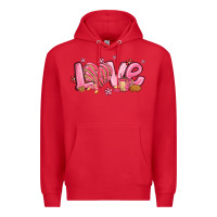 Red love mexican conchas valentines day Premium Hoodie - MaliasSmallBusiness