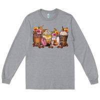 Heather Grey leopard rose glitter flowers coffee cups Long Sleeve Tee - Zillion Design Studio