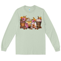 Matcha leopard rose glitter flowers coffee cups Long Sleeve Tee - Zillion Design Studio