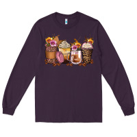 Plum leopard rose glitter flowers coffee cups Long Sleeve Tee - Zillion Design Studio