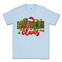 Dusty Blue christmas granny claus Classic Tee - FaDigitalArtStudio