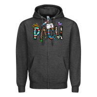 Charcoal Heather pacu Zipper Hoodie - CowhideDigitalArt