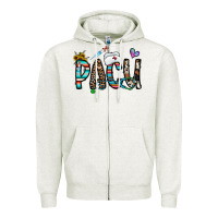 Oatmeal Heather pacu Zipper Hoodie - CowhideDigitalArt