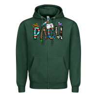 Sports Green pacu Zipper Hoodie - CowhideDigitalArt