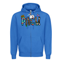 True Royal pacu Zipper Hoodie - CowhideDigitalArt