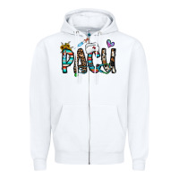 White pacu Zipper Hoodie - CowhideDigitalArt