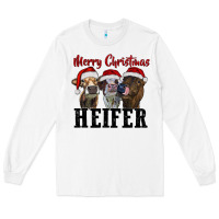 White merry christmas heifer Long Sleeve Tee - RanaPortraitStore