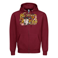 Burgundy senior 2024 Zipper Hoodie - RacoonDesign