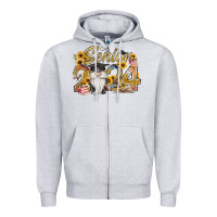 Heather Grey senior 2024 Zipper Hoodie - RacoonDesign
