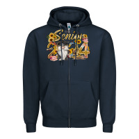 Navy senior 2024 Zipper Hoodie - RacoonDesign