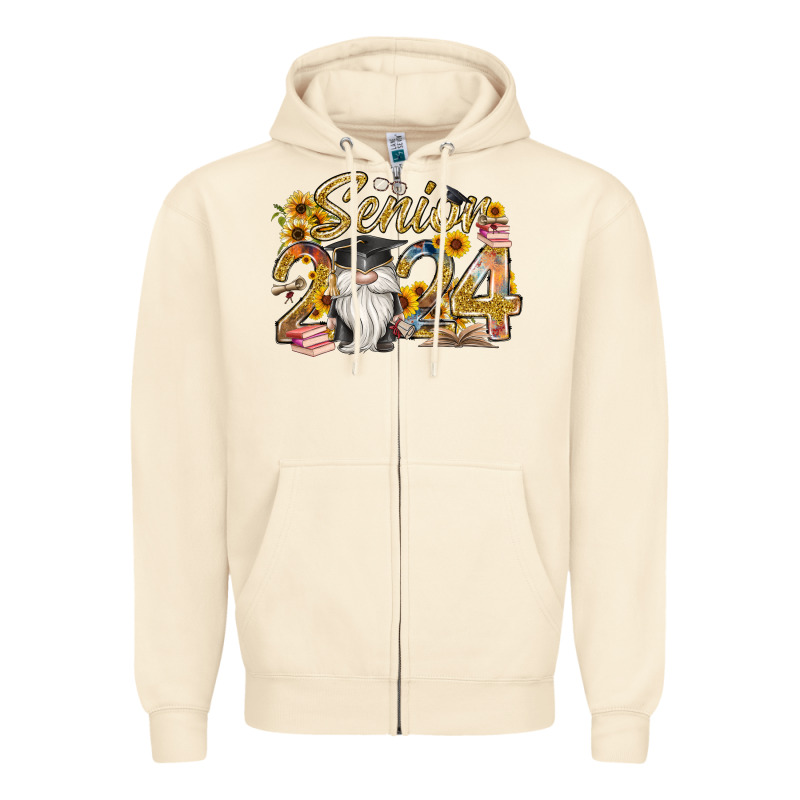 Senior 2024 Zipper Hoodie by RacoonDesign | Teevron