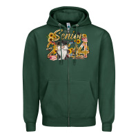Sports Green senior 2024 Zipper Hoodie - RacoonDesign
