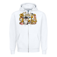 White senior 2024 Zipper Hoodie - RacoonDesign