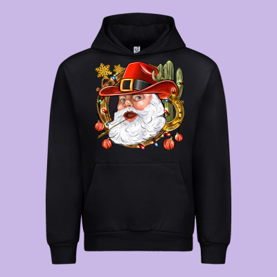 Cowboy Santa Urban Hoodie Designed By Nancycooperartshop