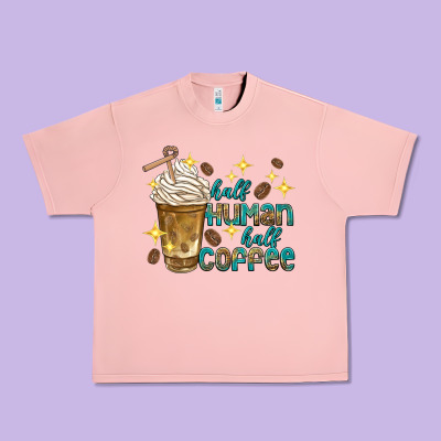 Urban Heavy Tee half human half coffee