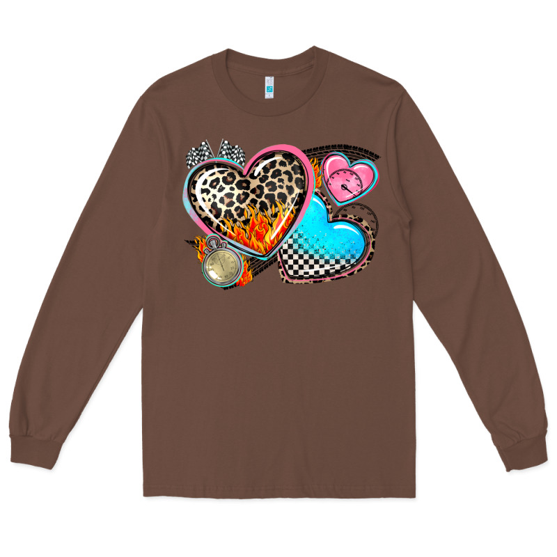 Western Leopard  Racing  Hearts Long Sleeve Tee by AdoDesignShop | Teevron